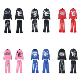 Hellstar Hooded Long-Sleeve Sweatshirt and Sweatpants Set-4549  